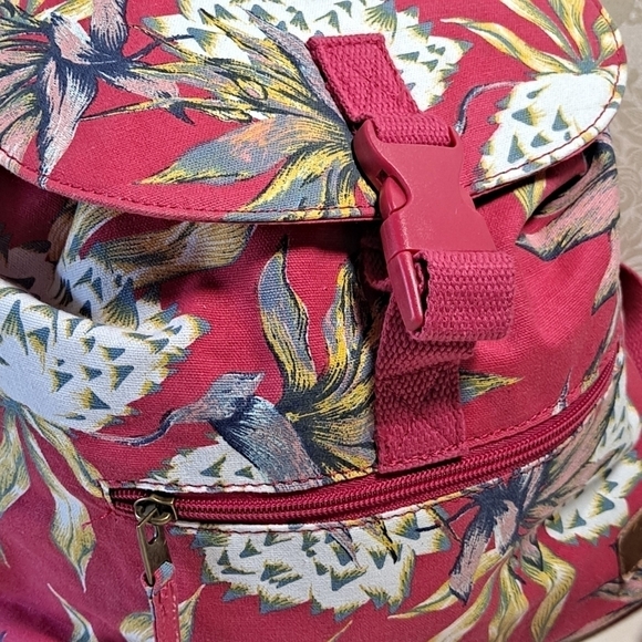 Roxy Backpack floral canvas hot pink - Picture 3 of 12